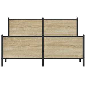 Kovový rám postele bez matrace dub sonoma 140 x 190 cm - obrázek 5