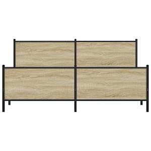 Kovový rám postele bez matrace dub sonoma 180 x 200 cm - obrázek 5