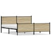vidaXL metallist voodiraam ilma madratsita Sonoma tamm 200x200 cm