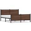 vidaXL metallist voodiraam ilma madratsita pruun tamm 140x200 cm