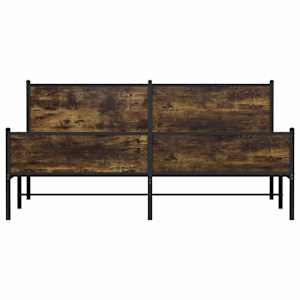 Kovový rám postele bez matrace kouřový dub 200 x 200 cm - obrázek 5