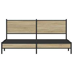 Kovový rám postele bez matrace dub sonoma 183 x 213 cm - obrázek 5