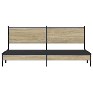 Kovový rám postele bez matrace dub sonoma 200 x 200 cm - obrázek 5