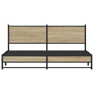 Kovový rám postele bez matrace dub sonoma 183 x 213 cm - obrázek 5