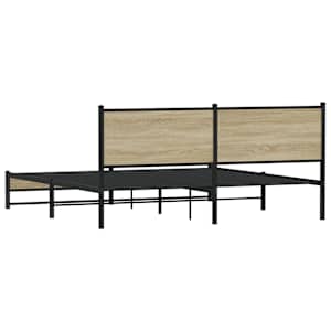 Kovový rám postele bez matrace dub sonoma 183 x 213 cm - obrázek 7
