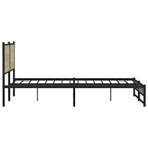 Kovový rám postele bez matrace dub sonoma 193 x 203 cm - obrázek 6