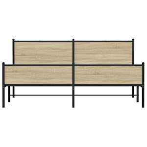 Kovový rám postele bez matrace dub sonoma 183 x 213 cm - obrázek 5