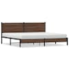 vidaXL metallist voodiraam ilma madratsita pruun tamm 193x203 cm