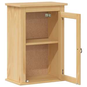 Koupelnová nástěnná skříňka Corona 45x27x64,5 cm masiv borovice - obrázek 4