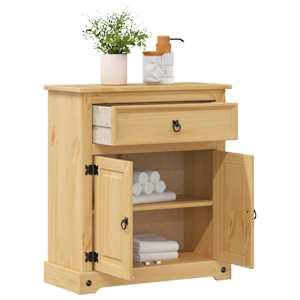 Koupelnová skříňka Corona 70 x 33 x 80 cm masivní borové dřevo - obrázek 3