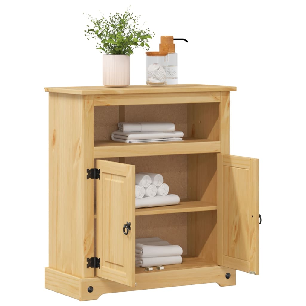 vidaXL Badkamerkast Corona 70x33x80 cm massief grenenhout afbeelding
