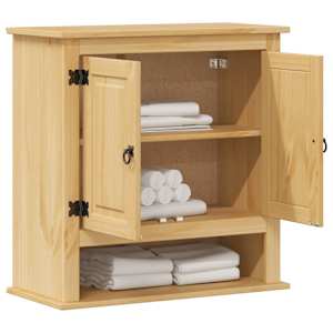 Koupelnová nástěnná skříňka Corona 70x33x71,5 cm masiv borovice - obrázek 3