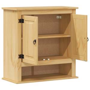 Koupelnová nástěnná skříňka Corona 70x33x71,5 cm masiv borovice - obrázek 4