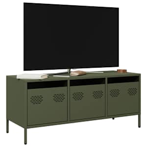 TV skříňka olivově zelená 101,5 x 39 x 43,5 cm ocel - obrázek 1