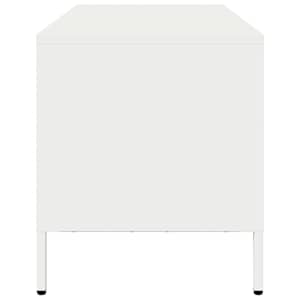 TV skříňka bílá 101,5 x 39 x 43,5 cm ocel válcovaná za studena - obrázek 6