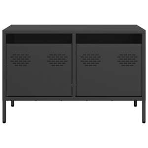 TV skříňka černá 68 x 39 x 43,5 cm ocel válcovaná za studena - obrázek 4