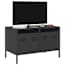  vidaXL fekete hidegen hengerelt acél TV-szekrény 68 x 39 x 43,5 cm termék 2. képe
