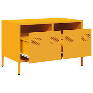 TV skříňka hořčicově žlutá 68 x 39 x 43,5 cm ocel - obrázek 5