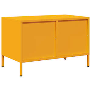 TV skříňka hořčicově žlutá 68 x 39 x 43,5 cm ocel - obrázek 7
