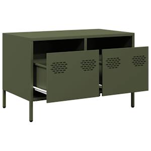 TV skříňka olivově zelená 68 x 39 x 43,5 cm ocel - obrázek 5