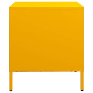 Noční stolky 2 ks hořčicově žluté 35 x 39 x 43,5 cm ocel - obrázek 7