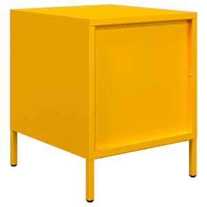 Noční stolky 2 ks hořčicově žluté 35 x 39 x 43,5 cm ocel - obrázek 8