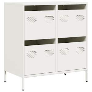 vidaXL puhvetkapp Valge 68x39x73,5 cm K&uuml;lmvaltsitud teras