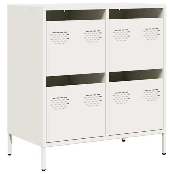vidaXL puhvetkapp Valge 68x39x73,5 cm K&uuml;lmvaltsitud teras