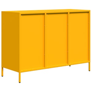 Příborník žlutý 101,5 x 39 x 73,5 cm ocel válcovaná za studena - obrázek 7