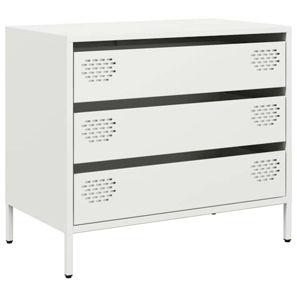 vidaXL puhvetkapp Valge 68x39x58,5 cm K&uuml;lmvaltsitud teras