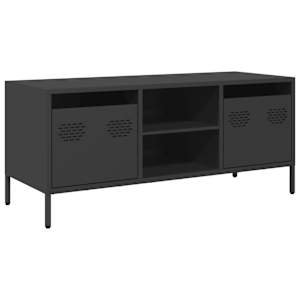 TV skříňka černá 101,5 x 39 x 43,5 cm ocel válcovaná za studena - obrázek 2