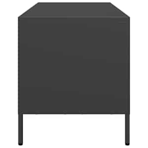 TV skříňka černá 101,5 x 39 x 43,5 cm ocel válcovaná za studena - obrázek 6