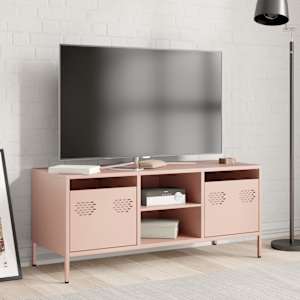 TV skříňka růžová 101,5x39x43,5 cm ocel válcovaná za studena - obrázek 3