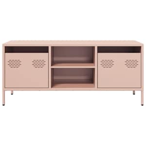 TV skříňka růžová 101,5x39x43,5 cm ocel válcovaná za studena - obrázek 4