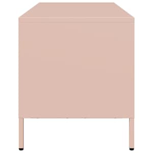 TV skříňka růžová 101,5x39x43,5 cm ocel válcovaná za studena - obrázek 6