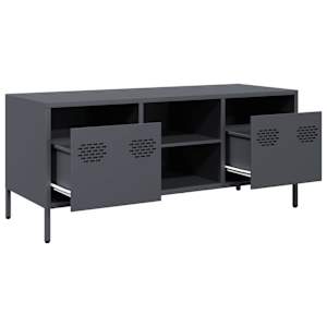 TV skříňka antracit 101,5x39x43,5 cm ocel válcovaná za studena - obrázek 5