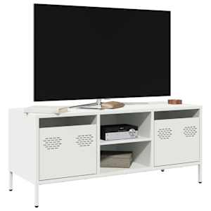TV omarica bela 101,5x39x43,5 cm hladno valjano jeklo