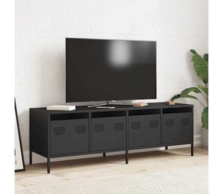 vidaXL TV Cabinet Black 135x39x43.5 cm Cold-rolled Steel