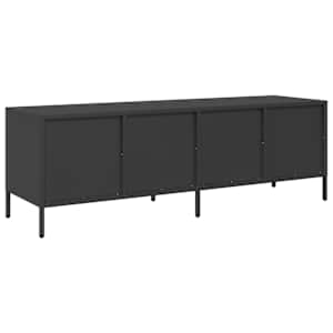 TV skříňka černá 135 x 39 x 43,5 cm ocel válcovaná za studena - obrázek 7
