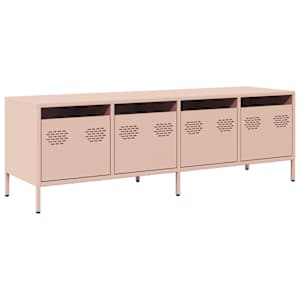 TV skříňka růžová 135 x 39 x 43,5 cm ocel válcovaná za studena - obrázek 2