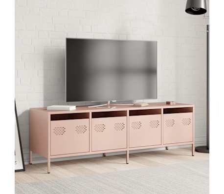 vidaXL TV-Schrank Rosa 135x39x43,5 cm Kaltgewalzter Stahl