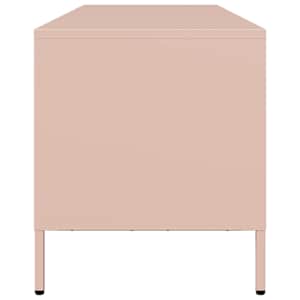 TV skříňka růžová 135 x 39 x 43,5 cm ocel válcovaná za studena - obrázek 6