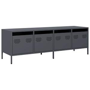 TV skříňka antracitová 135x39x43,5 cm ocel válcovaná za studena - obrázek 2