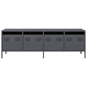 TV skříňka antracitová 135x39x43,5 cm ocel válcovaná za studena - obrázek 4