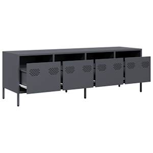 TV skříňka antracitová 135x39x43,5 cm ocel válcovaná za studena - obrázek 5