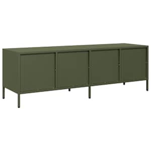 TV skříňka olivově zelená 135 x 39 x 43,5 cm ocel - obrázek 7