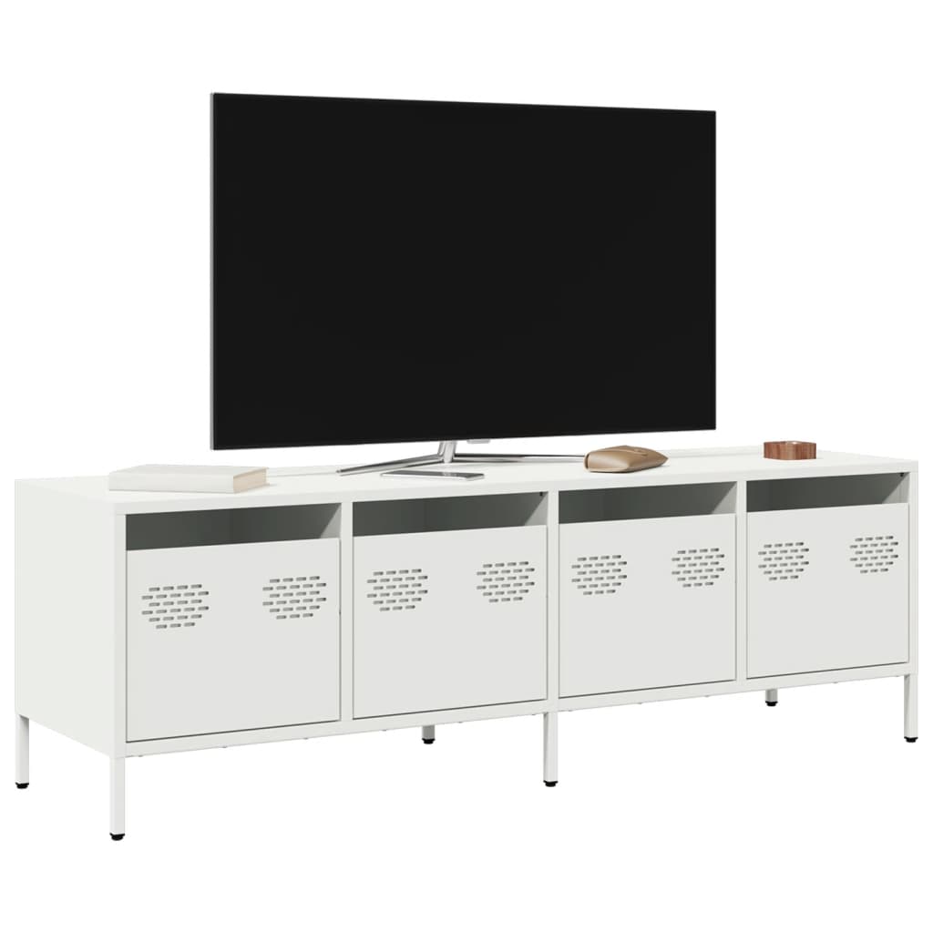 vidaXL TV-Schrank Weiß 135x39x43,5 cm Kaltgewalzter Stahl