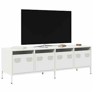 TV omarica bela 135x39x43,5 cm hladno valjano jeklo