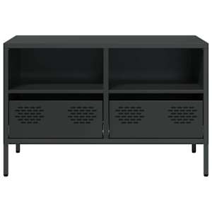 TV skříňka černá 68 x 39 x 43,5 cm ocel válcovaná za studena - obrázek 5
