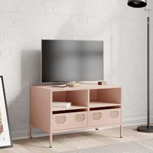 TV skříňka růžová 68 x 39 x 43,5 cm ocel válcovaná za studena - obrázek 3